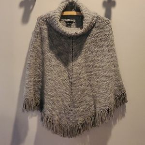 Theory Grey Knit Poncho